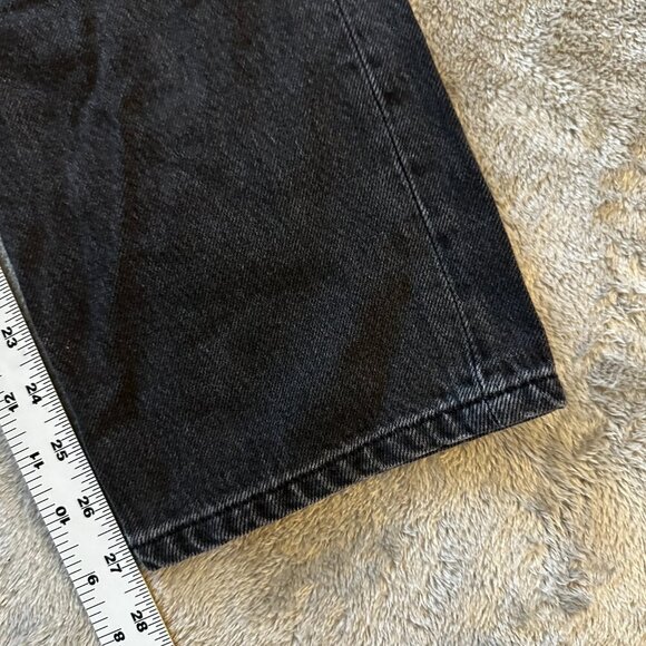 Reformation Jeans Cynthia High Rise Straight Lagoon Destroyed Black 26 - Picture 11 of 12